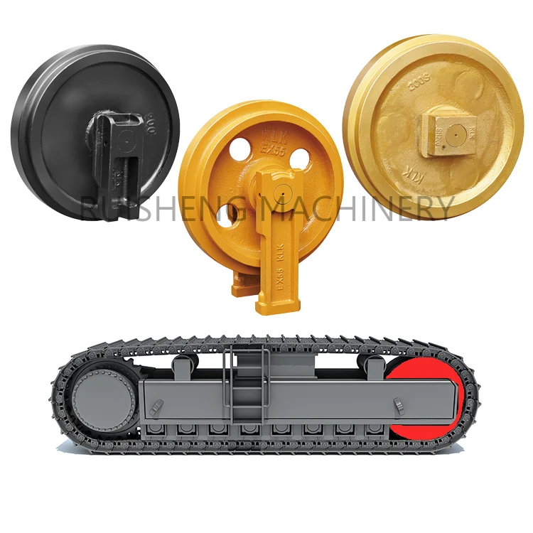 Excavator Undercarriage Parts DX55 DH55 DH60 DH60-7  Track Idler Roller Wheel Idler For DAEWOO Doosan