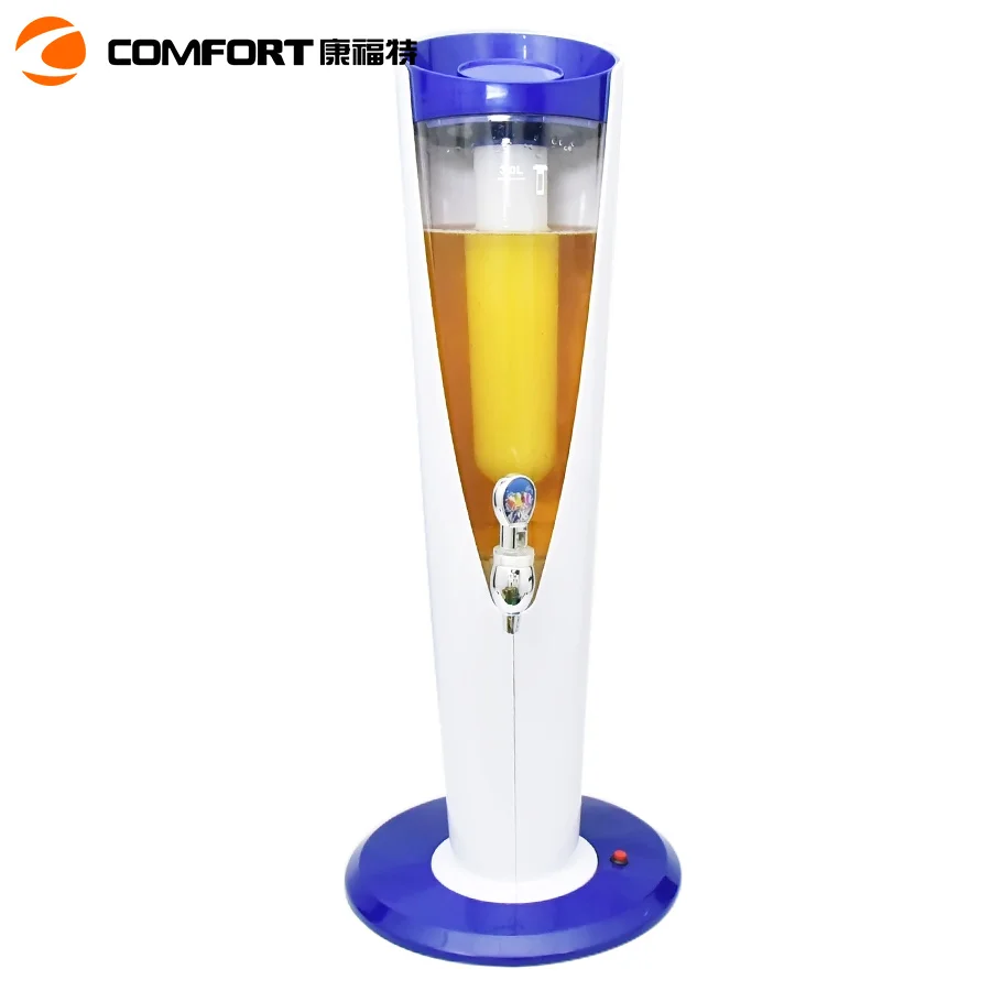 Classical design 3L draft beer tower with Luminous ice tube /beer dispenser draft drink juice beverge beer tool tower dispenser