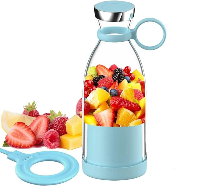 2024 personal electric mini ice bottle blender hone USB 4 Blades juicer cup portable fruit juice belenders for kitchen plastic
