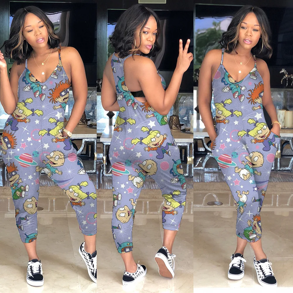 Hot Selling Sleeveless Jumpsuit Women Sexy Bodycon Spaghetti Strap Jumpsuit