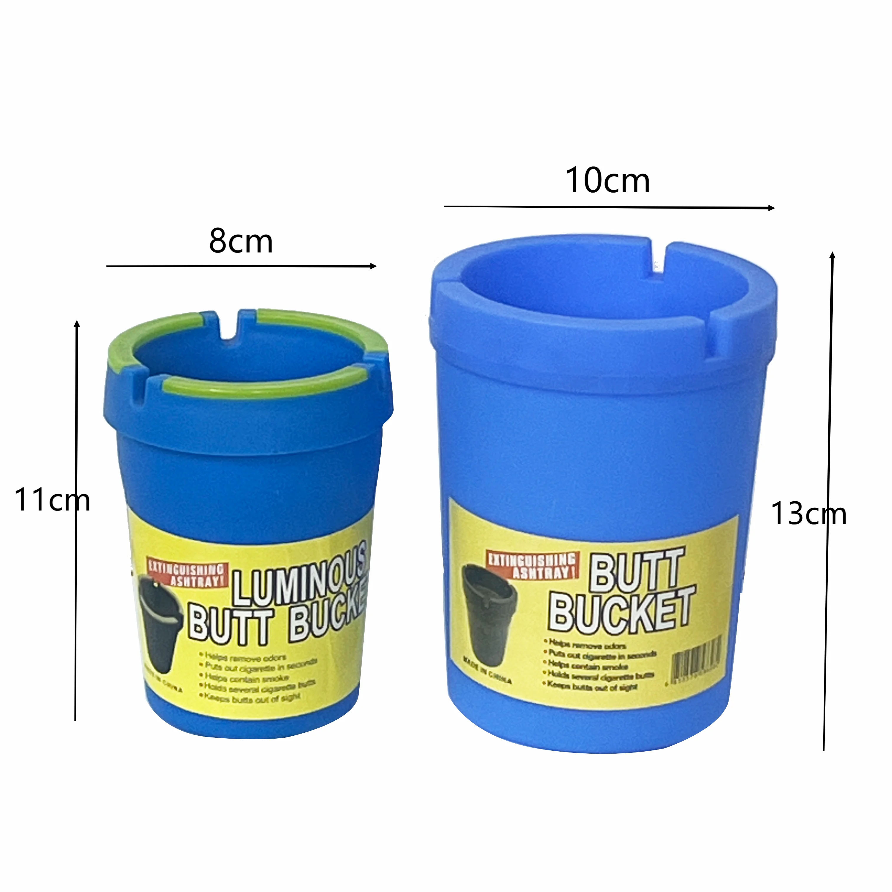 Wholesale new large size custom smoking accessories smokeless car ashtray plastic cigar glow dark plastic ashtray