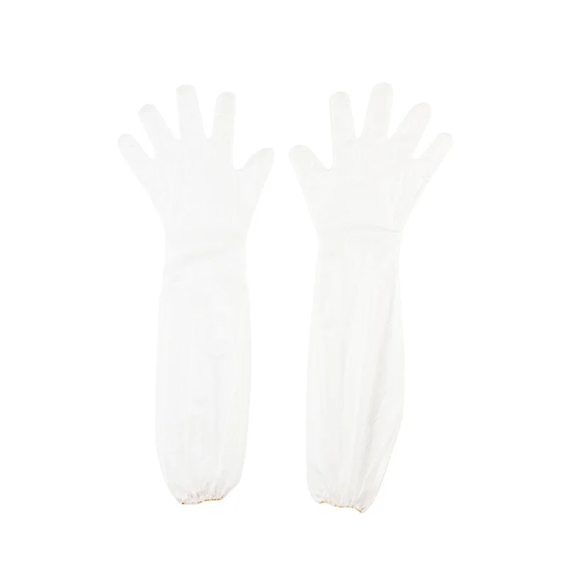 Disposable CPE gloves lengthened and thickened waterproof and oilproof kitchen cleaning dishwashing housework gloves