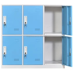 Metal  Locker student bag cabinet Short 6 door steel locker kindergarten color locker