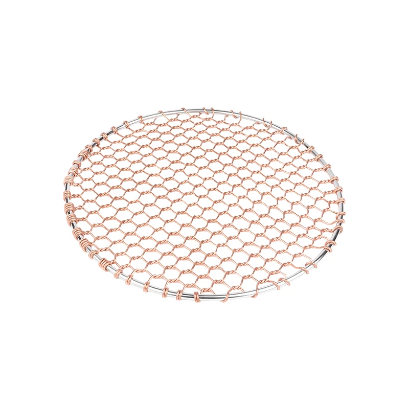 Pinniu 304 Stainless Steel Copper Round Grill Grates Wire Mesh for Barbecue Camping Restaurant Charcoal Electric Grill Stove