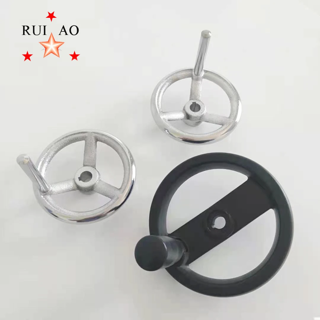 Ручное колесо из цинковой стали и пластика, резьбовой стержень с отверстием 3/4 дюйма, чугунная ручка, рабочая ручка