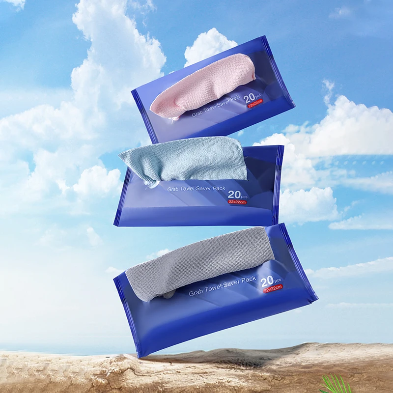 Pink 8.6*8.6(Pack of 20)in Disposable Microfiber Rags in Bag 180GSM Lint Free Cloth Reusable Kitchen Towel Dust Auto Shops