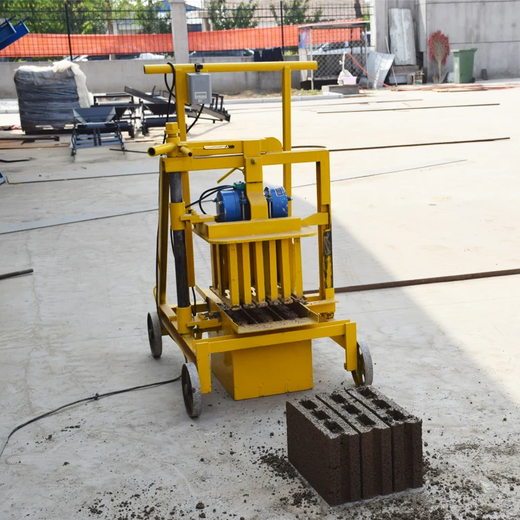 LONTA QMR 2-45 manual mobile electric egg laying interlock hollow paver maker cement concrete brick block making machine brique