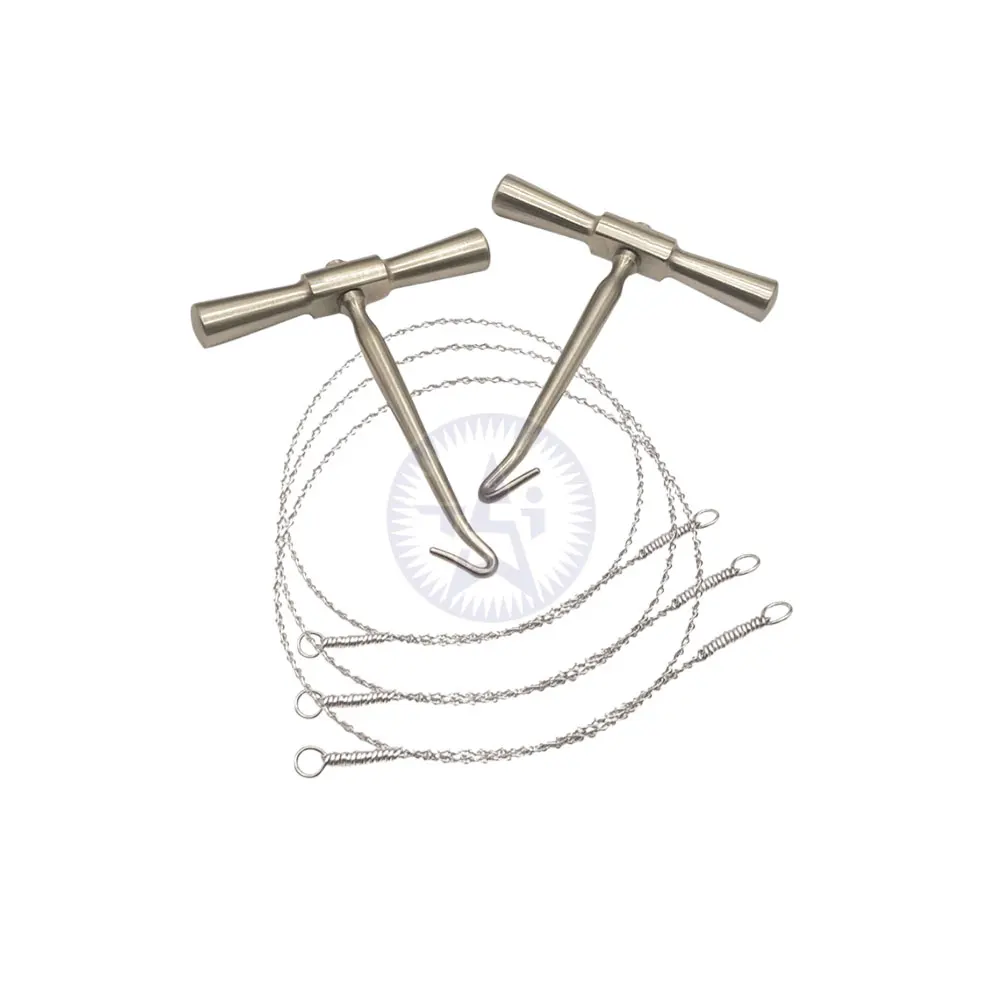 Gigli Saw Wire and Handle Set Orthopedic Instruments Bone Surgery Stainless Steel Instruments