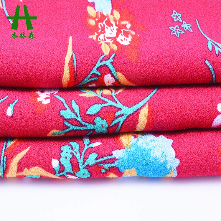 Mulinsen Textile 40s Vortex Printed Woven Moss Crepe Rayon Fabric