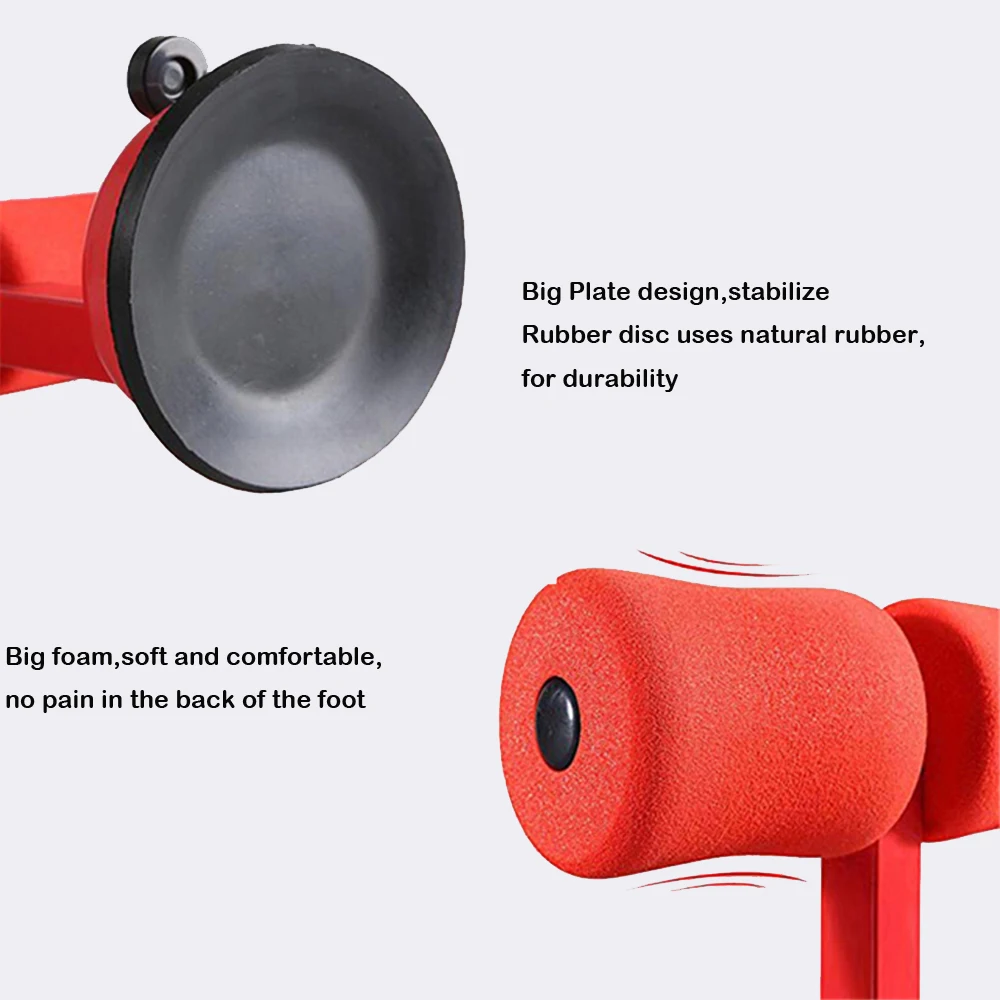 custom logo multiple purpose portable floor workout ankle support machine suction sit up bar assistant device situp bar