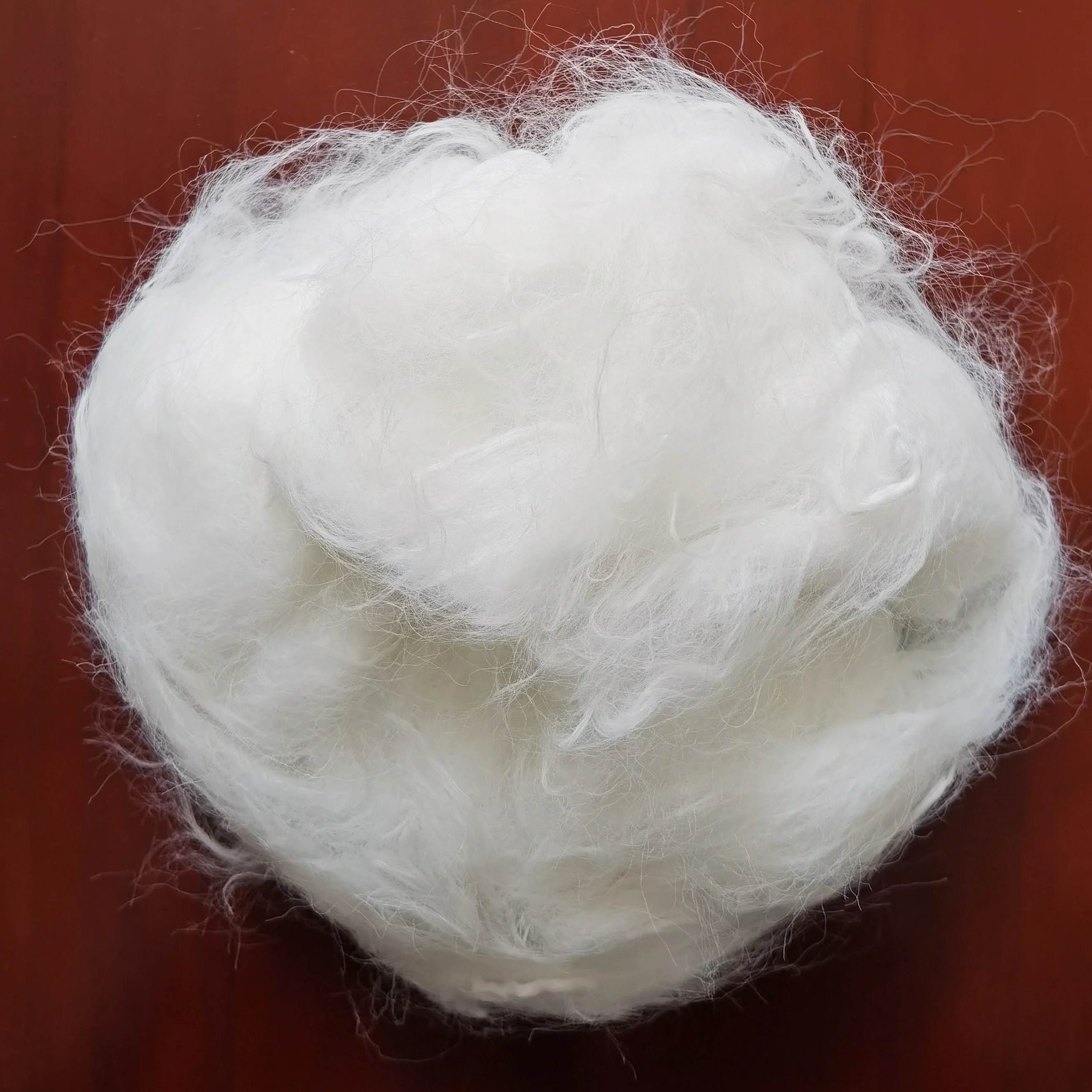 5D*65mm Nylon staple fiber angora type nylon fiber white nylon fiber for wool yarn spinning