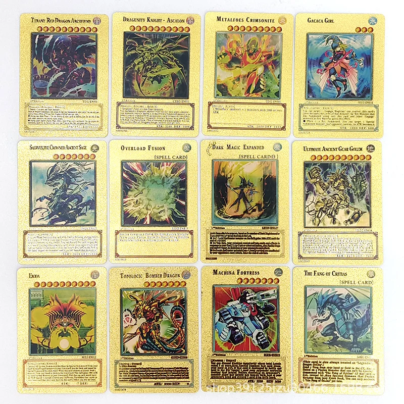 Hot Sale 55pcs/box PVC Waterproof Gold foil  Trading Card Games English Stamp Anime Yu Gi Card Collection Collection for Kids