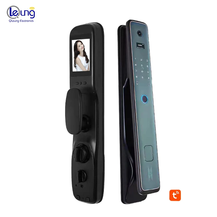 Hot Sale High Quality Intelligent Door Lock Tuya Wifi Password Fingerprint Lock Door Doorbell Camera Smart Door Lock