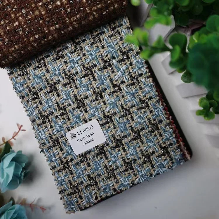 FLLL005 100% Merino wool suit fabric cashmere wool-spun Houndstooth fabric pure Merino suit wool fabric for women coat