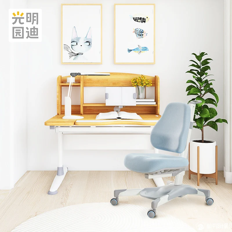 GMYD A90 Modern Ergonomic Design Children Desk Student Furniture for 3-18 Years Old Children Wooden Study Table