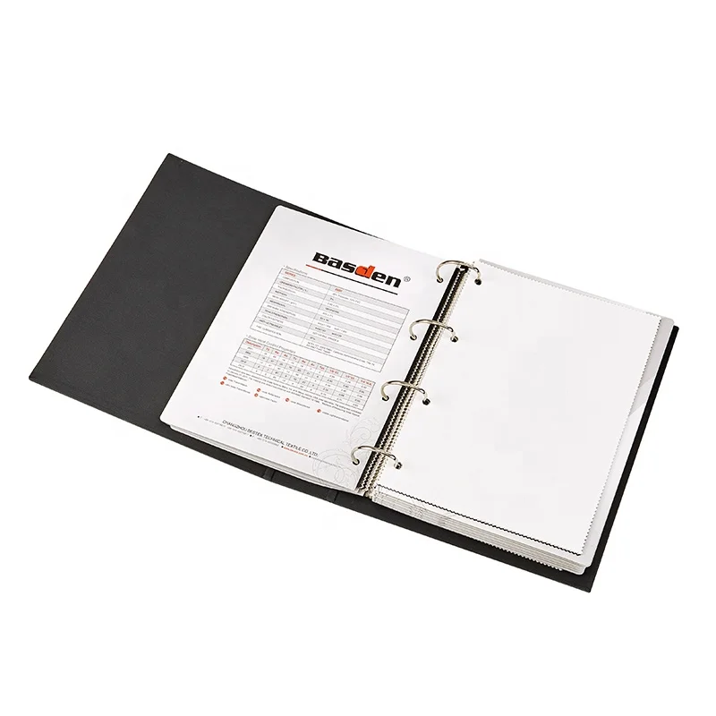 Delicate textile fabric sample blinds color shade card Swatch Sample Book