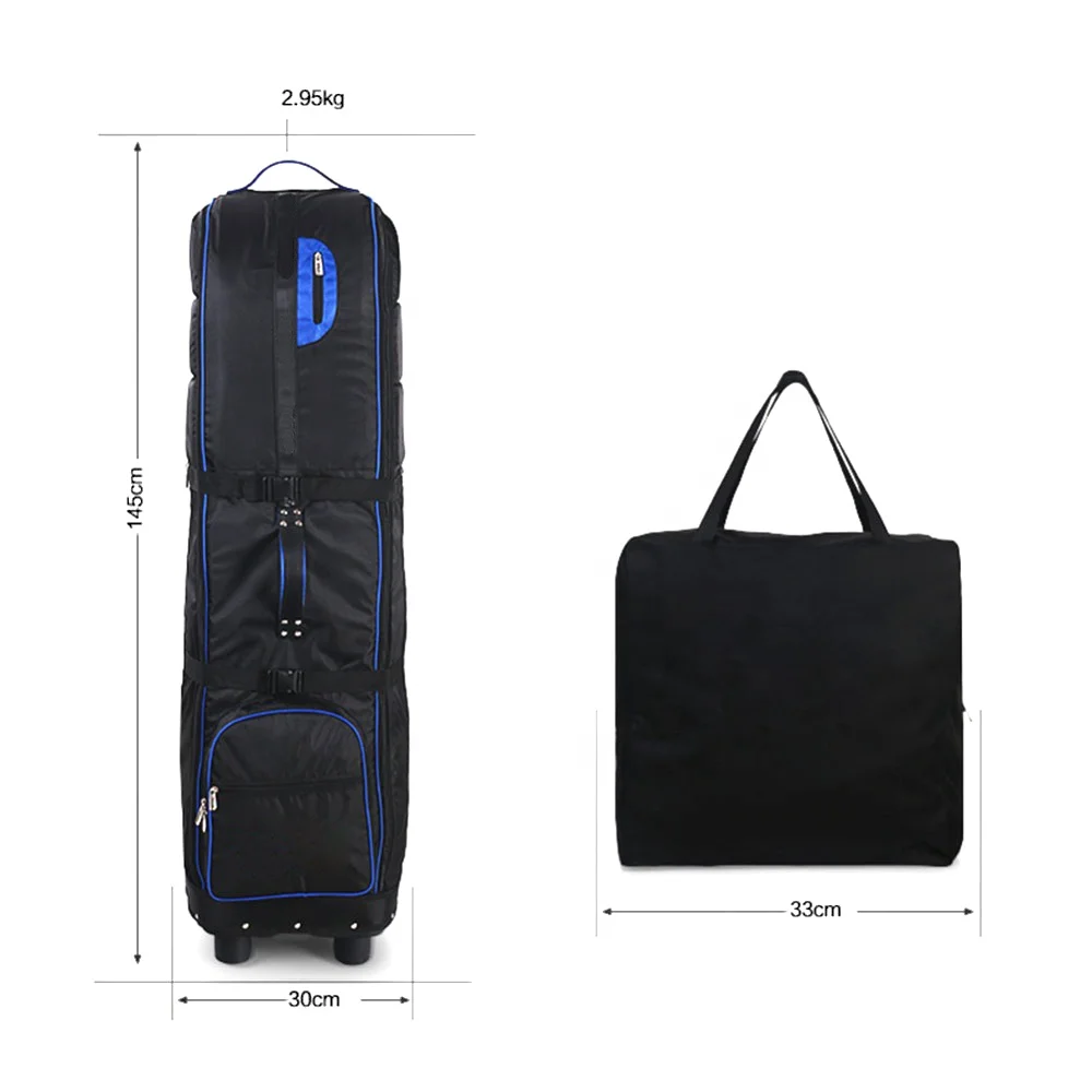 Nylon golf bag travel cover wholesale custom Golf air bag with wheels