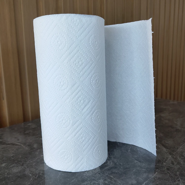 Hot Sale 2 Ply Embossed Quilted Thickest Kitchen Roll Towels Paper Custom Oil Cleaning Kitchen Paper