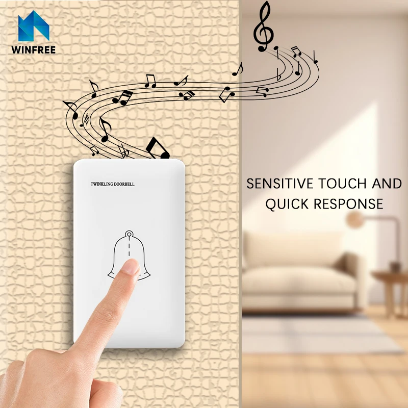 Wholesale Price Simple Home Used Wire Ring Doorbell Electric Door Bell for Apartment Hotel Access Control System 110V-250V