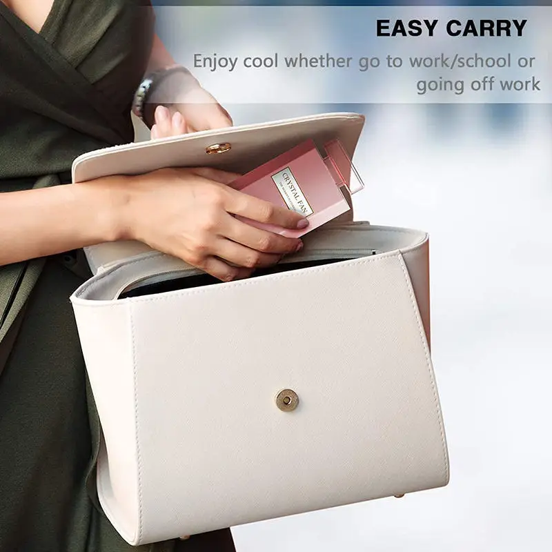 Easy Darry Outdoor Portable White Pink Blue Black Usb Rechargeable Desk Perfume Handheld Mini Fan
