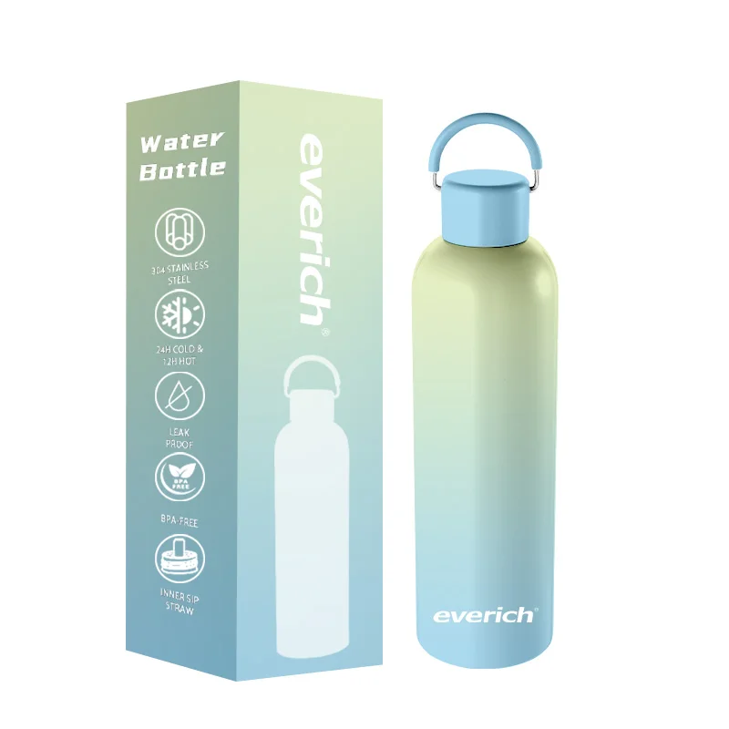High quality 1000ml stainless steel 18/8  double wall vacuum insulated small mouth sip water bottle