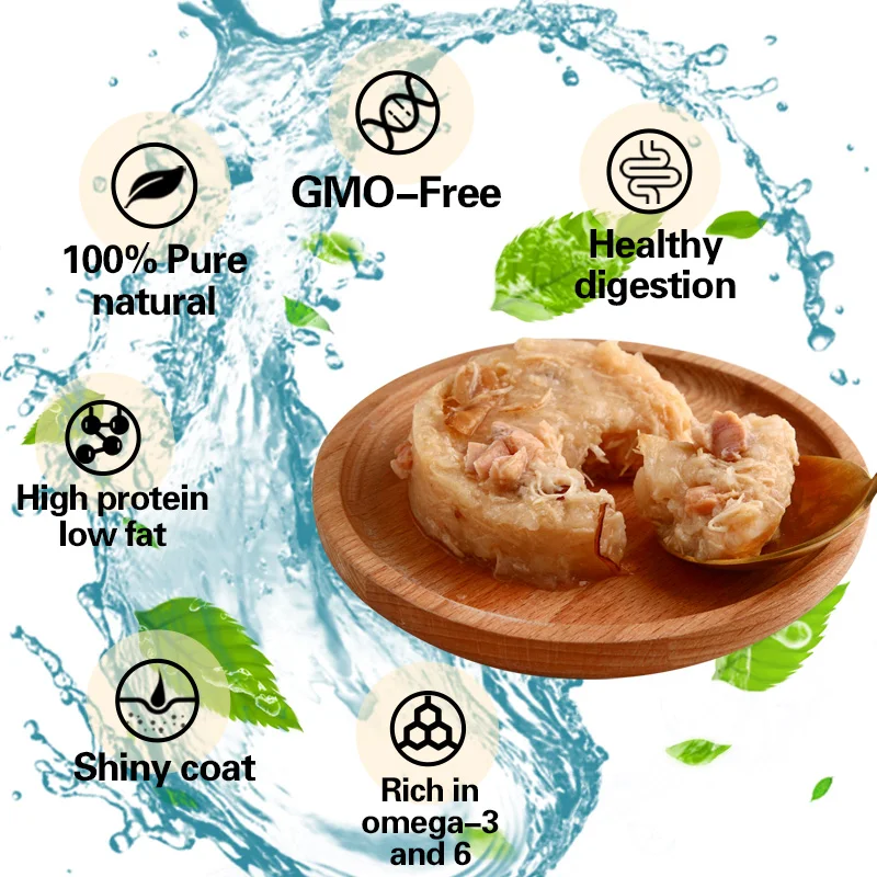 95g HOT! Salmon flavor cat wet food in jelly as natural pet wet food cat canned food cat snacks