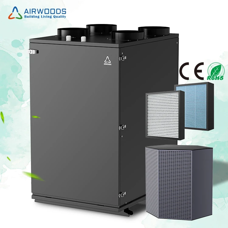 COP 6 Airwoods DC инвертор EC вентиляторы HPERV 140 кг с разъемом RA485 для подвальной гостиной