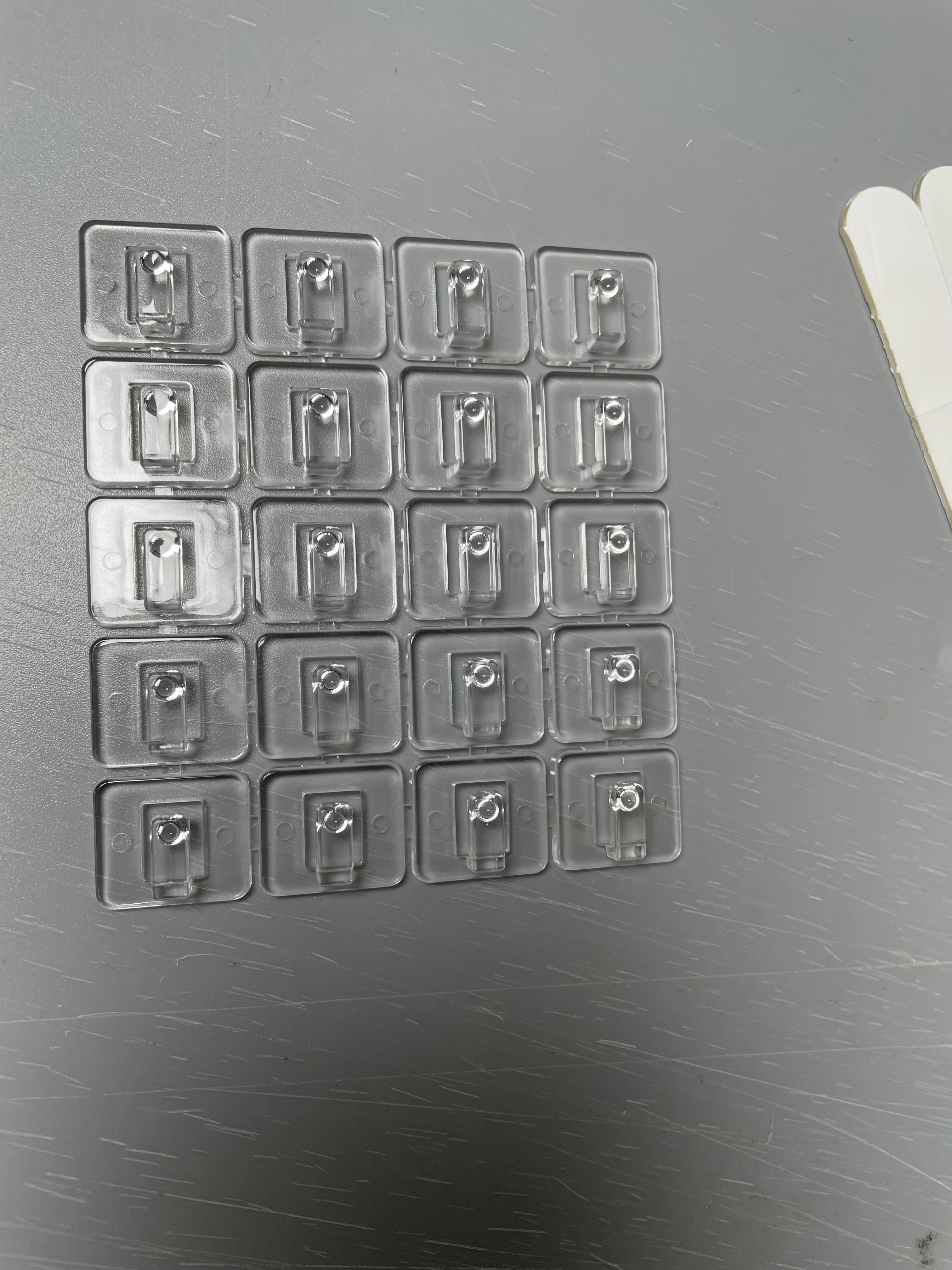 Heavy Duty Adhesive Wall Hooks Double Sided Hanger Wire Sorting Clips Plastic Clear