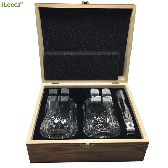 Whiskey Stones Stainless Steel Ice Cubes Set of 8 Reusable Whisky Chilling Rocks with Tongs and Freezer Storage Tray