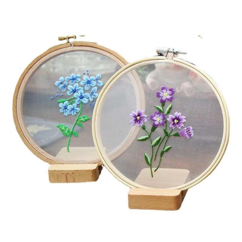 European Style Mesh Diy Embroidery Flower Painting Cross Stitch Kit Embroidery Kit