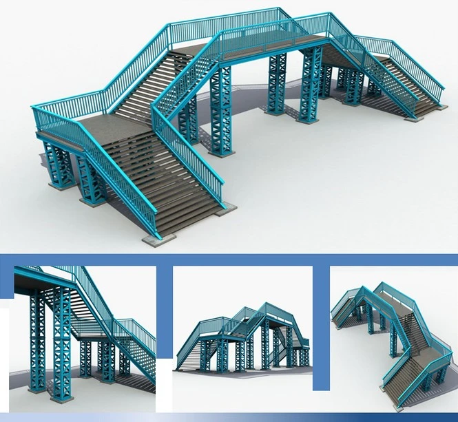 Build Bailey for Sale Customized Prefabricated Steel Structure Bridge Skywalk Bridge