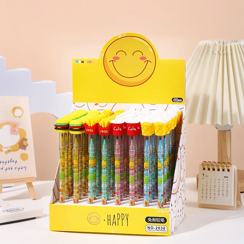Creative cartoon astronaut no sharpening bullet pencil egg laying pen replaceable lead core elementary school student pencils