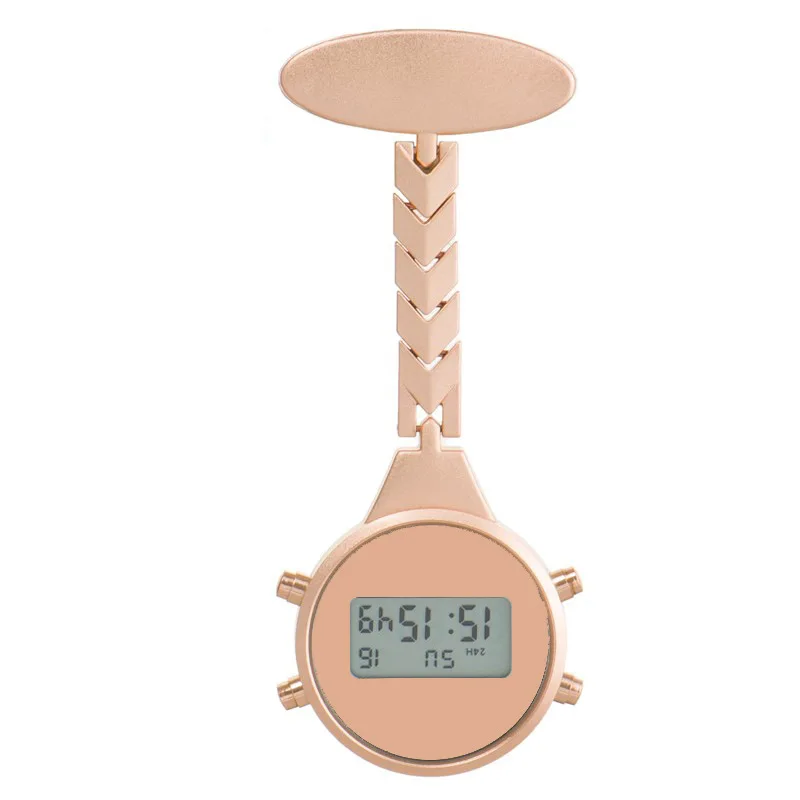 Electronic digital display nurse watch pocket watch wholesale metal lettering medical chest watch stopwatch alarm student pocket