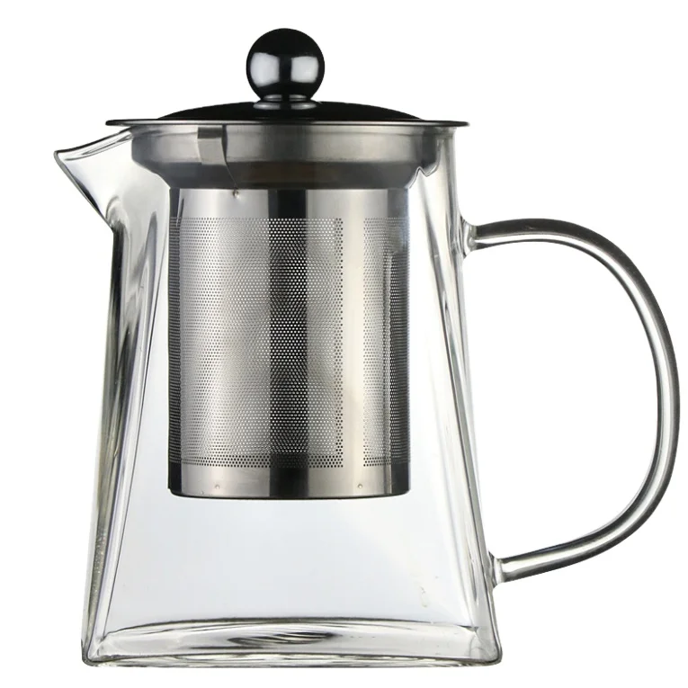 350 мл прозрачного боросиликатного стекла стеклянный чайник с Infuser нержавеющей стали тепло кофе Инструмент в наборе заварочным чайником