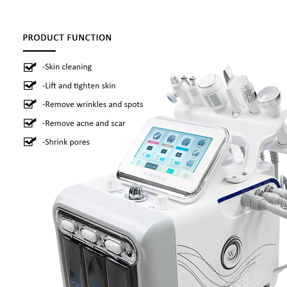 Synogal commercial use 6 in 1 facial beauty solution skin whitening blackhead removal aqua facial machine