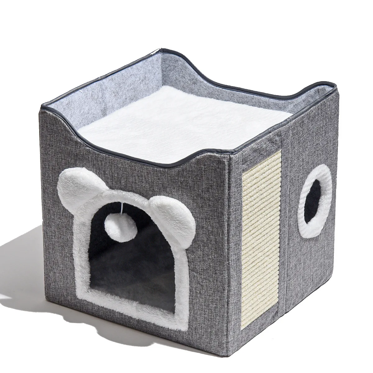 Hot Selling Wholesale New Arrival Popular Luxury Factory Price 3 In 1 High Quality Indoor Foldable Cat Cave Warm Cat Bed House