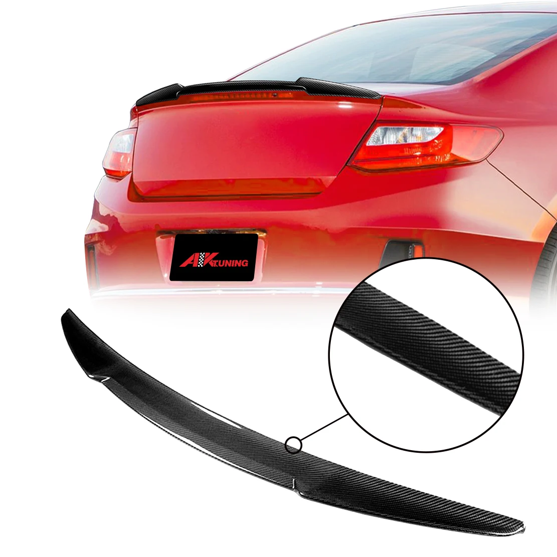 for 2013 2014 2015 honda accord coupe car accessories bodykit carbon fiber rear bumper trunk spoiler lip diffuser wing