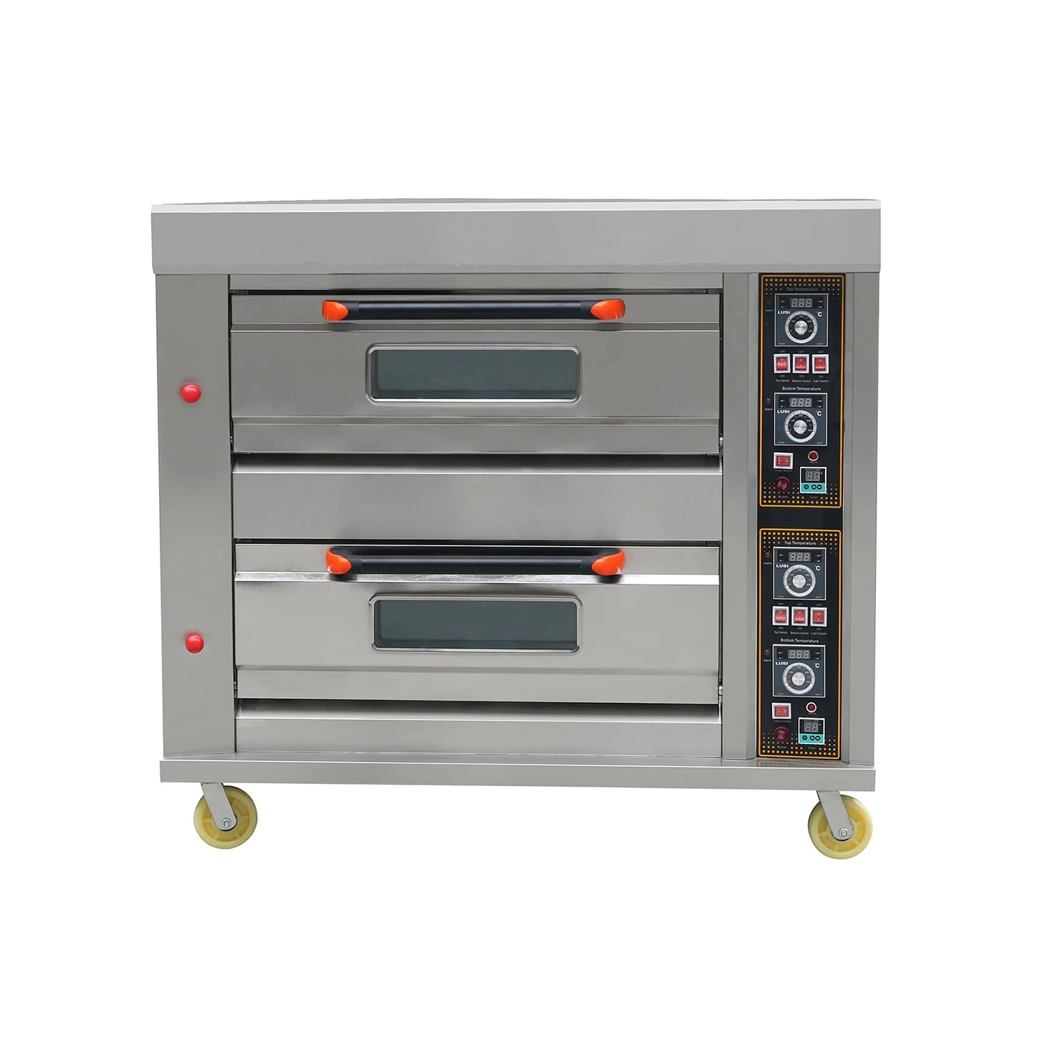 Astar 3 Deck 6 Trays Gas Bread Baking Oven with stone for Pizza baking, with Aluminum tray for bread baking