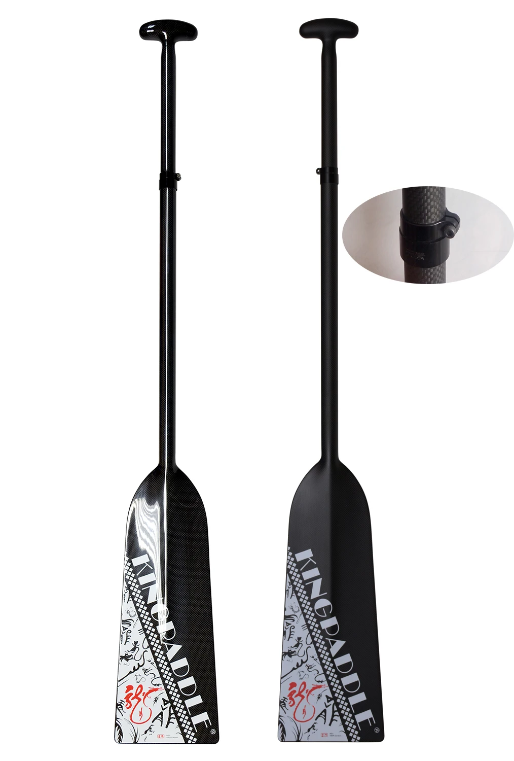 Wholesale Kingpaddle IDBF Approved Carbon Fiber Adjustable Dragon Boat Paddle