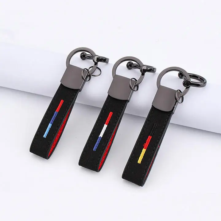 Logo Key Rings Keyring Key Pendant Metal Luxury Keychain Custom Pu Leather Sublimation Blank Leather Keychain