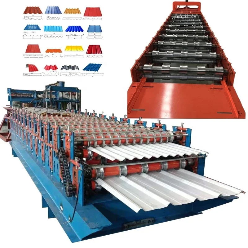 Manufacturing Metal Roofing Sheet Tile Press Making Roll Forming Machine