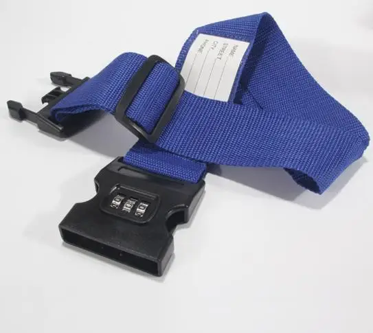 Adjustable Travel Suitcase Luggage Straps Travel Accessories With Heat Treated Plastic Hook Bungee Co