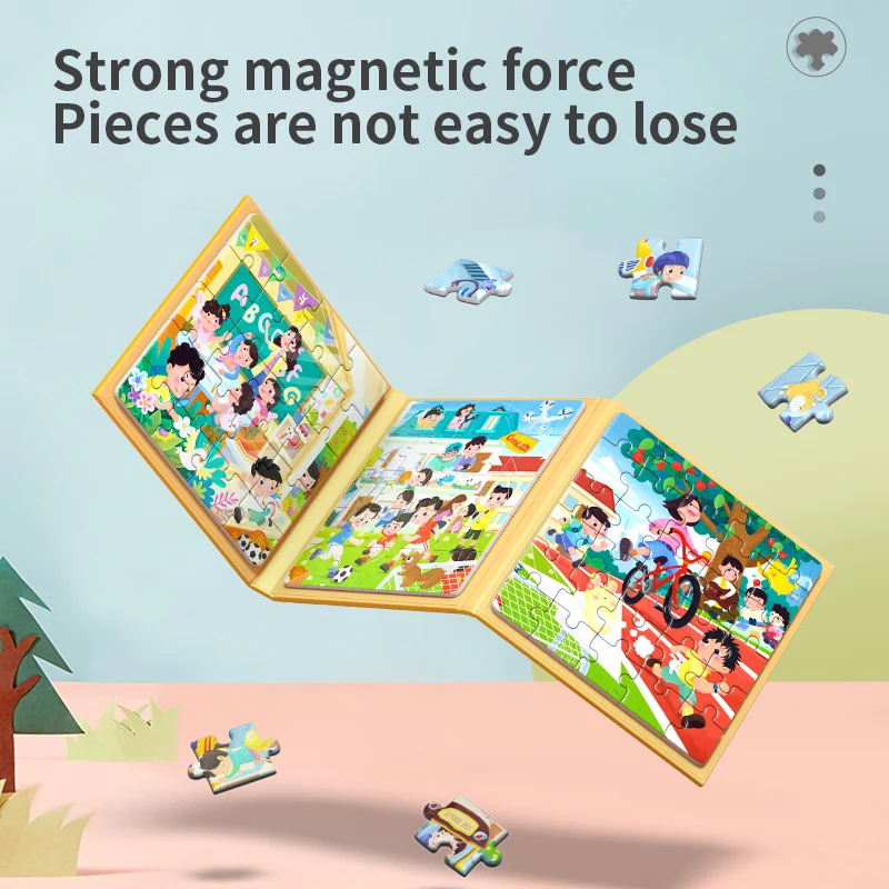 Puzzles Games Preschool Educational Learning Toys Set for Kids for Boys and Girls,children Ages 3 4 5,travel Color Box