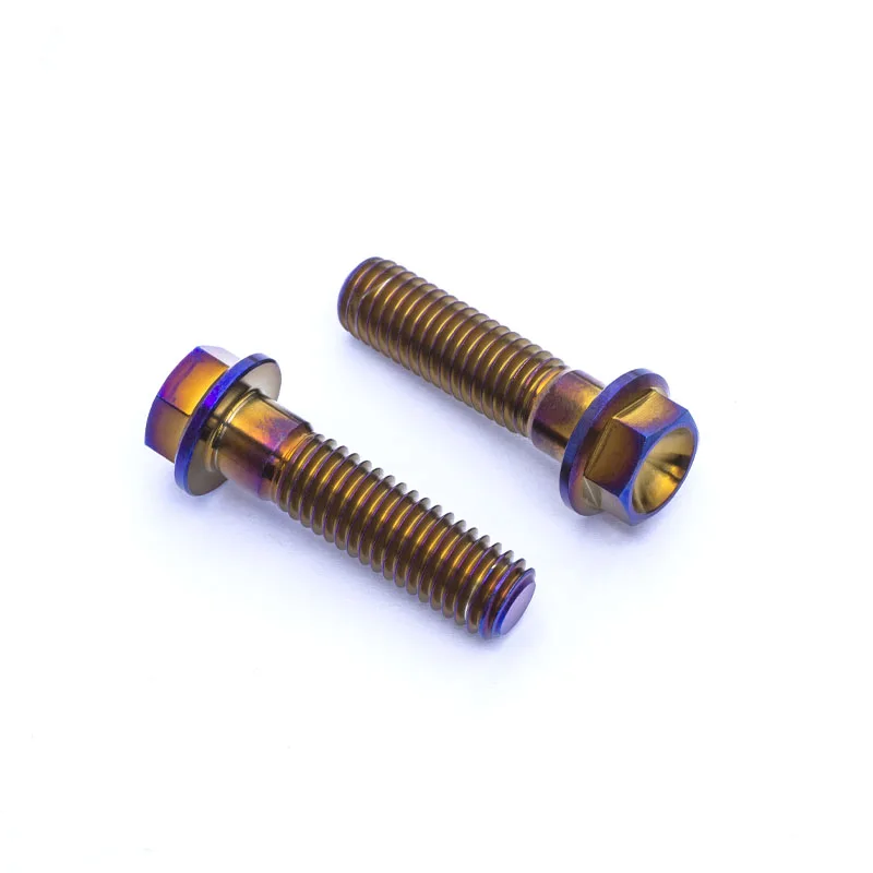 M6 M8 M10 M12 Gr5 Titanium Drilled Flange Bolt for Motorcycle