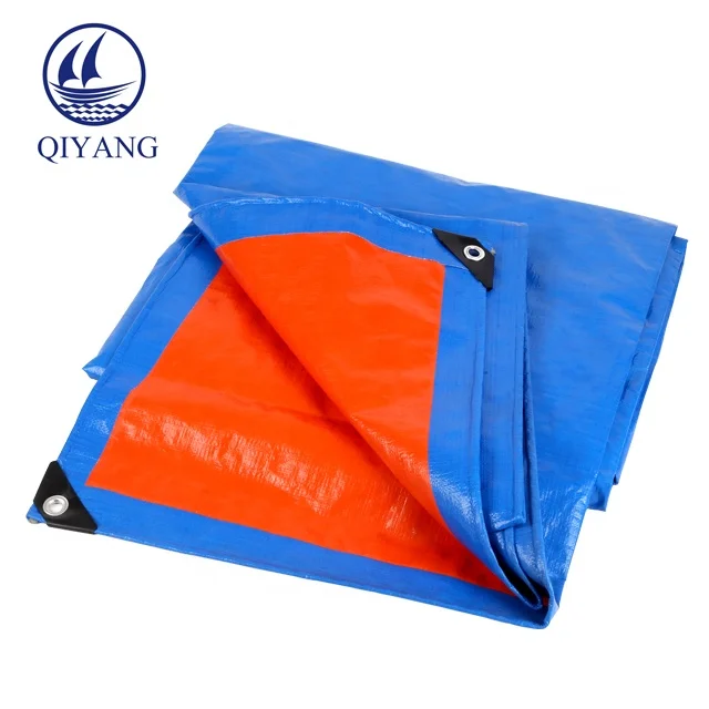 100% Recycled Plastic Printed Tarps Waterproof Fabric PE  Camping Tarpaulin