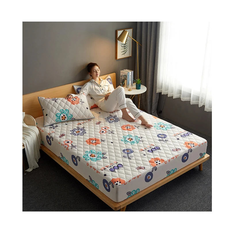 Durable hypoallergenic cover quilted hospital waterproof mattress protector