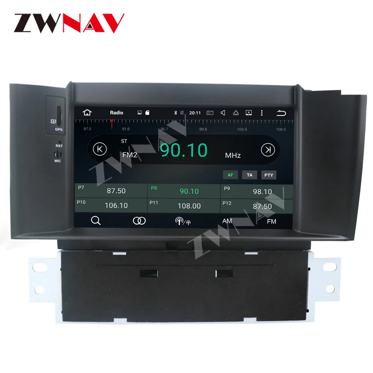 ZWNAV Android 10 Car Radio For Citroen C4 C4L DS4 2011 - 2016 Central Multimedia DVD Player Tape Recorder Head Unit 4+64G