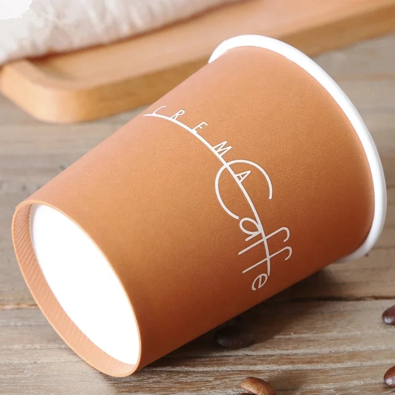 Factory Wholesale Custom Disposable Insulated Double Paper Coffee Cup With Lid