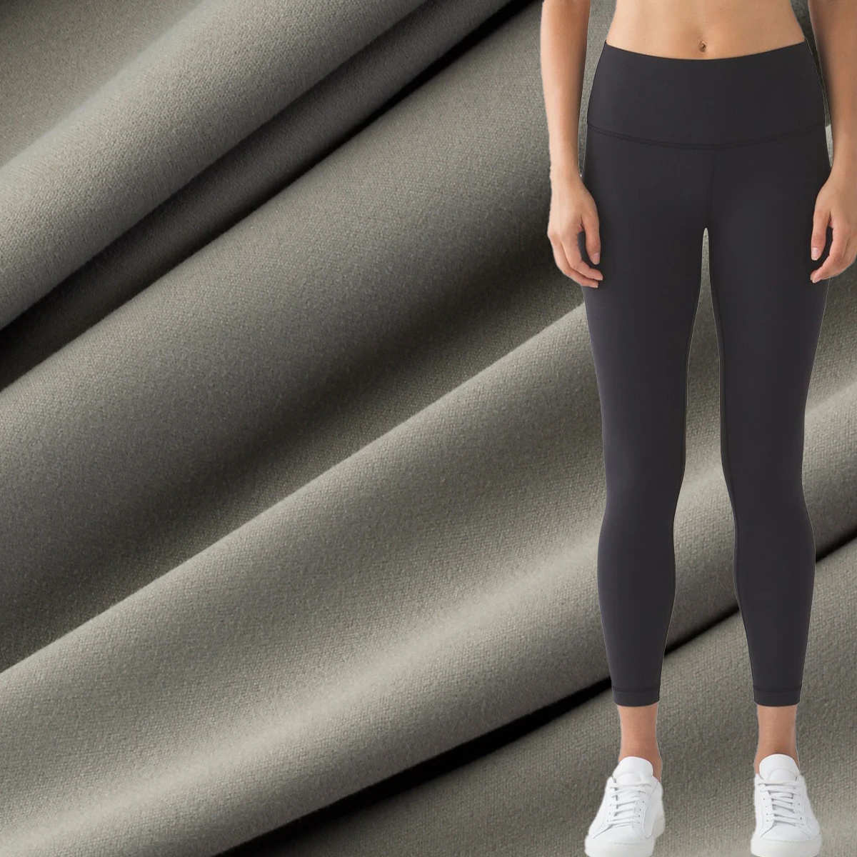 Factory Double-side Brush 220GSM 75% Nylon 25% Spandex Sportswear Fabric For Yoga Wear Legging Fitness