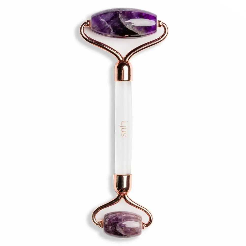 custom logo OEM amethyst roller natural amethyst roller natural